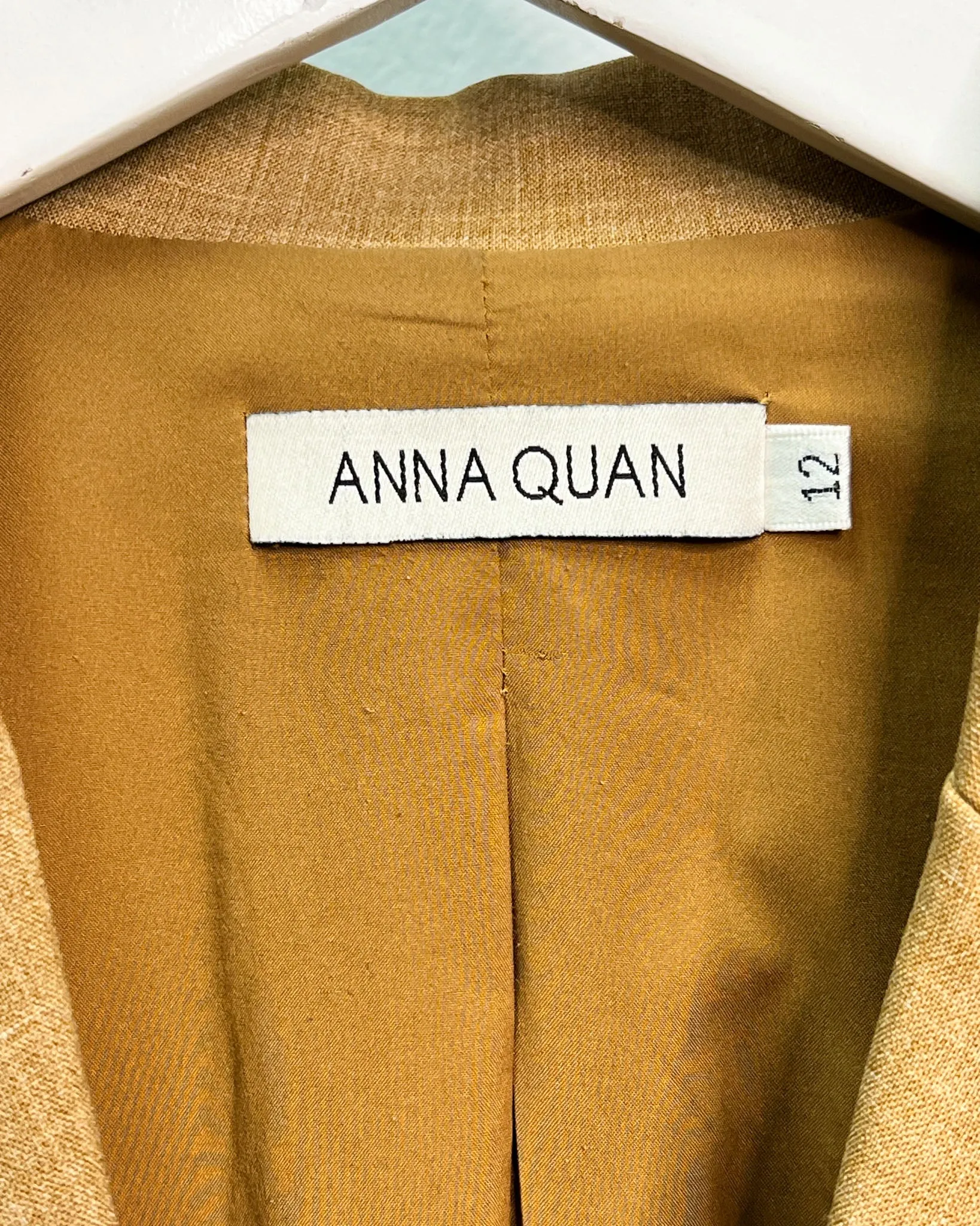 Size 12 - Anna Quan Tan Asymmetrical Jacket