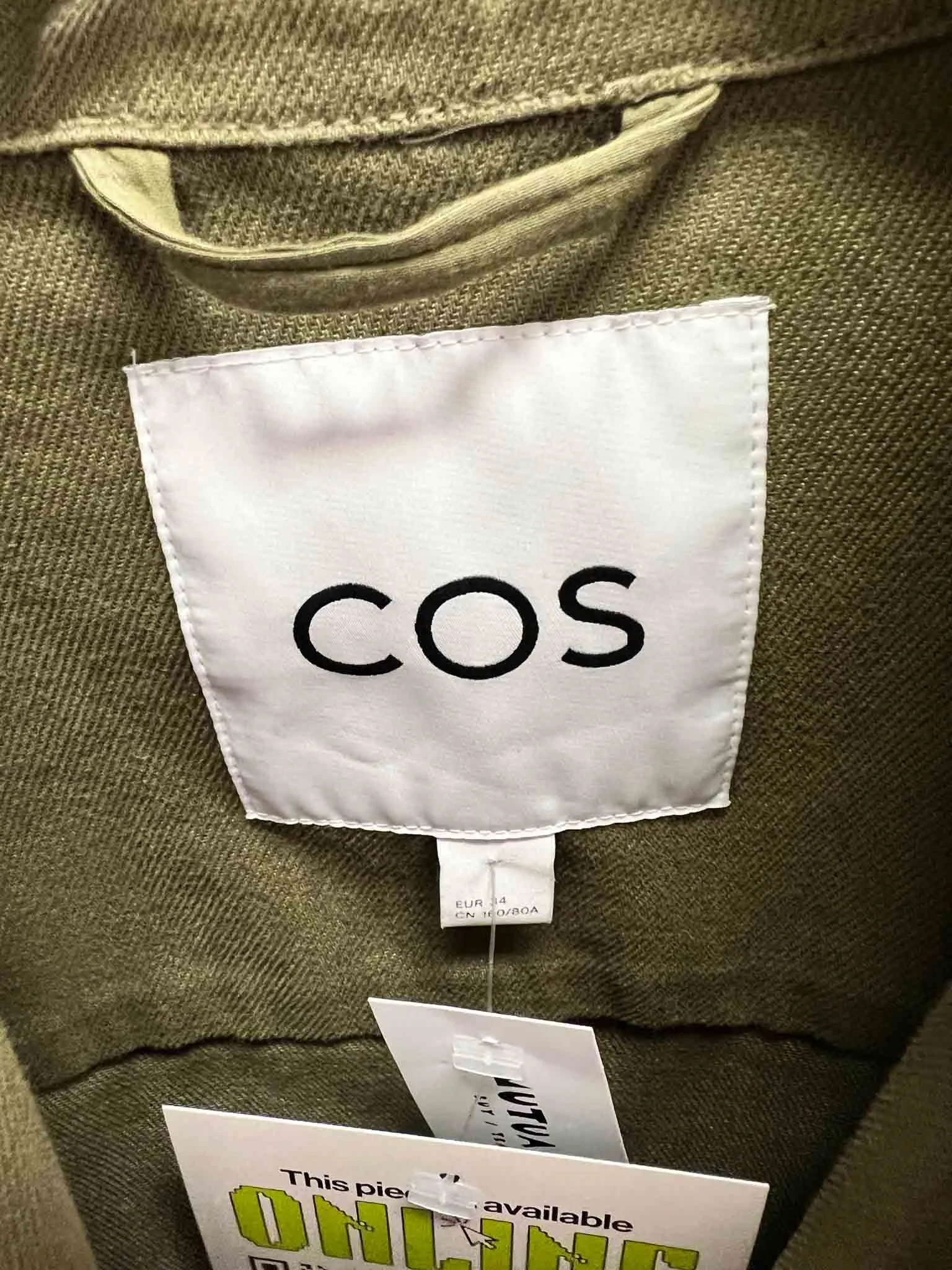 Size S - COS Khaki Twill Utility Jacket