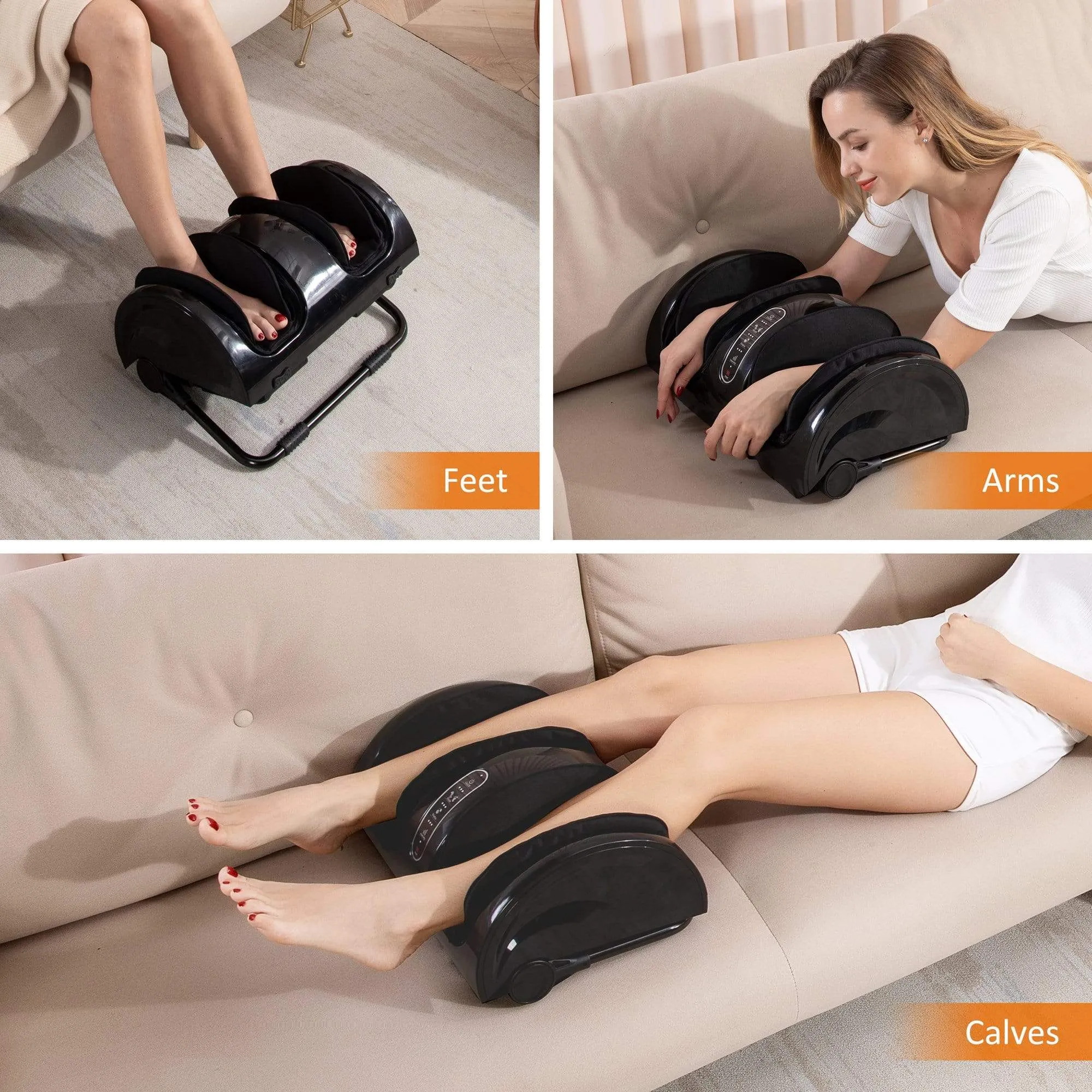 Snailax Shiatsu Foot and Leg Massager Machine with Heat to Improve Circulation and Plantar Fasciitis - SL-598