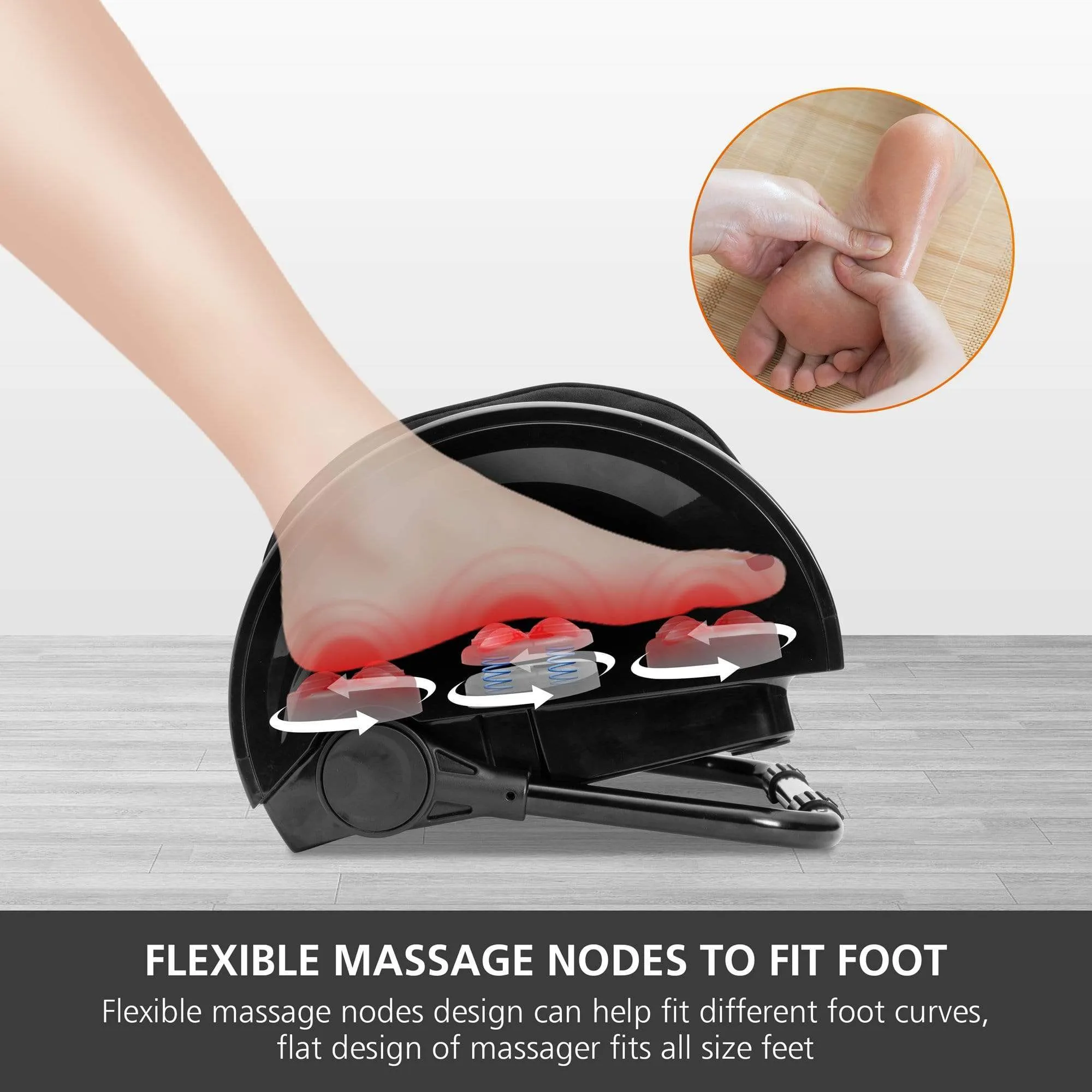 Snailax Shiatsu Foot and Leg Massager Machine with Heat to Improve Circulation and Plantar Fasciitis - SL-598