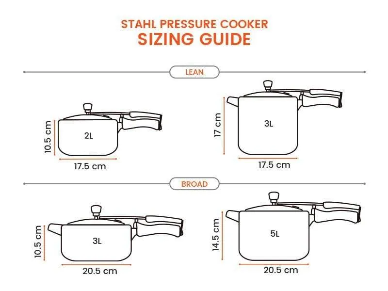 Stahl Stainless Steel Inner Lid Pressure Cooker