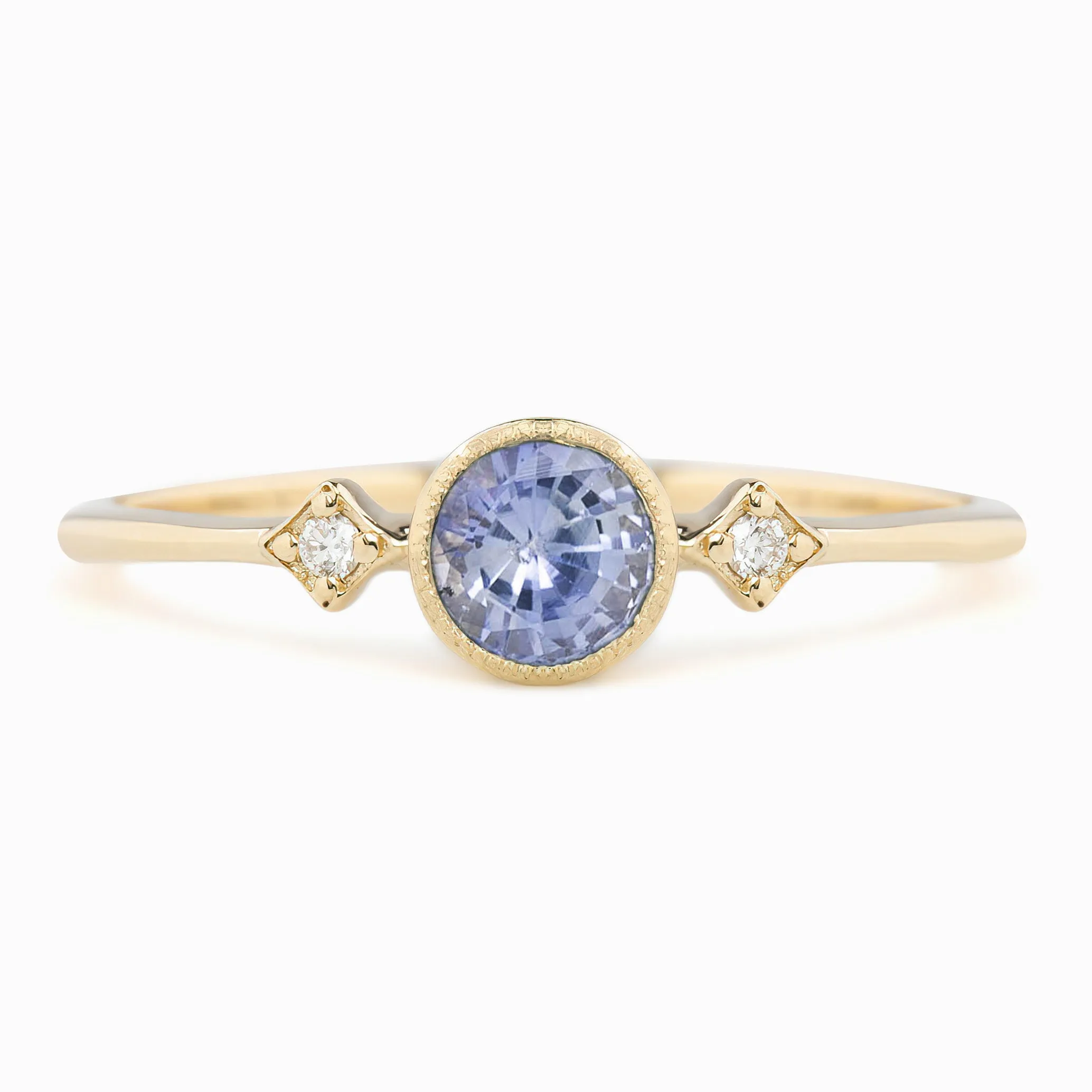 Star & Moon ring - 4.5mm 0.45ct Ceylon Blue Sapphire