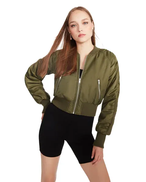 Womens Olive Green Steve Madden Eva Jacket - Stylish and Versatile Outerwear