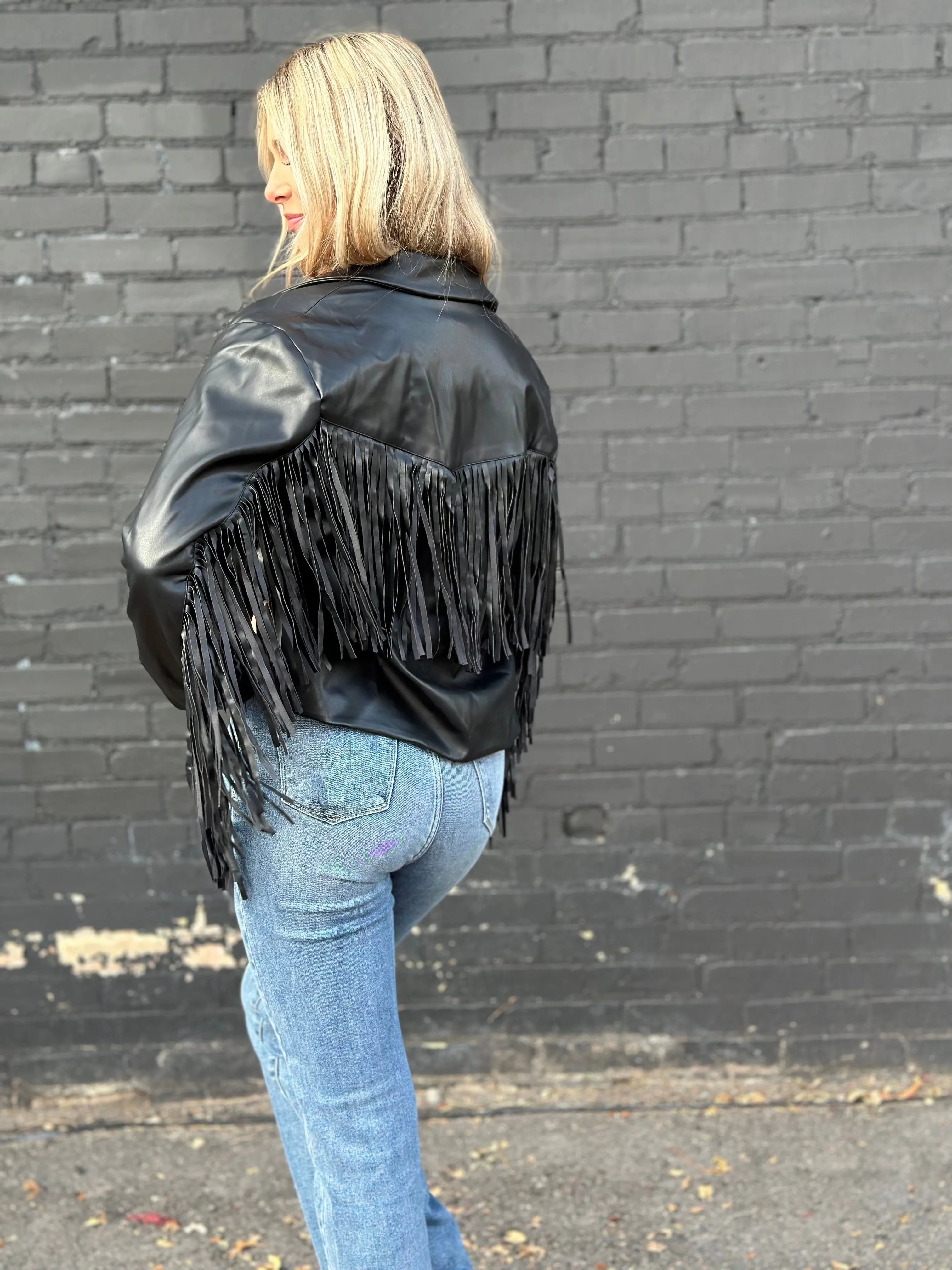 The Biker Babe Fringe Jacket