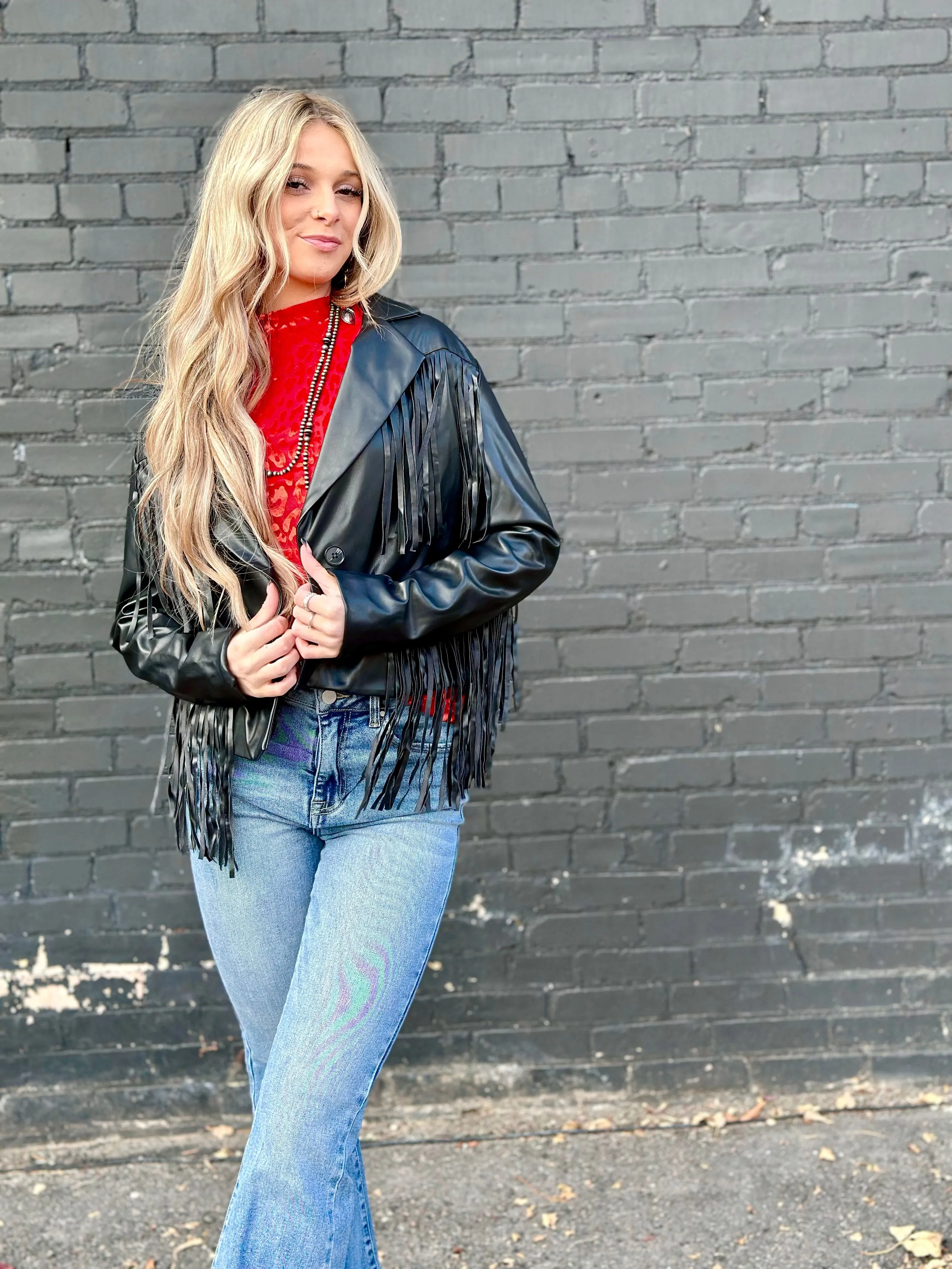 The Biker Babe Fringe Jacket