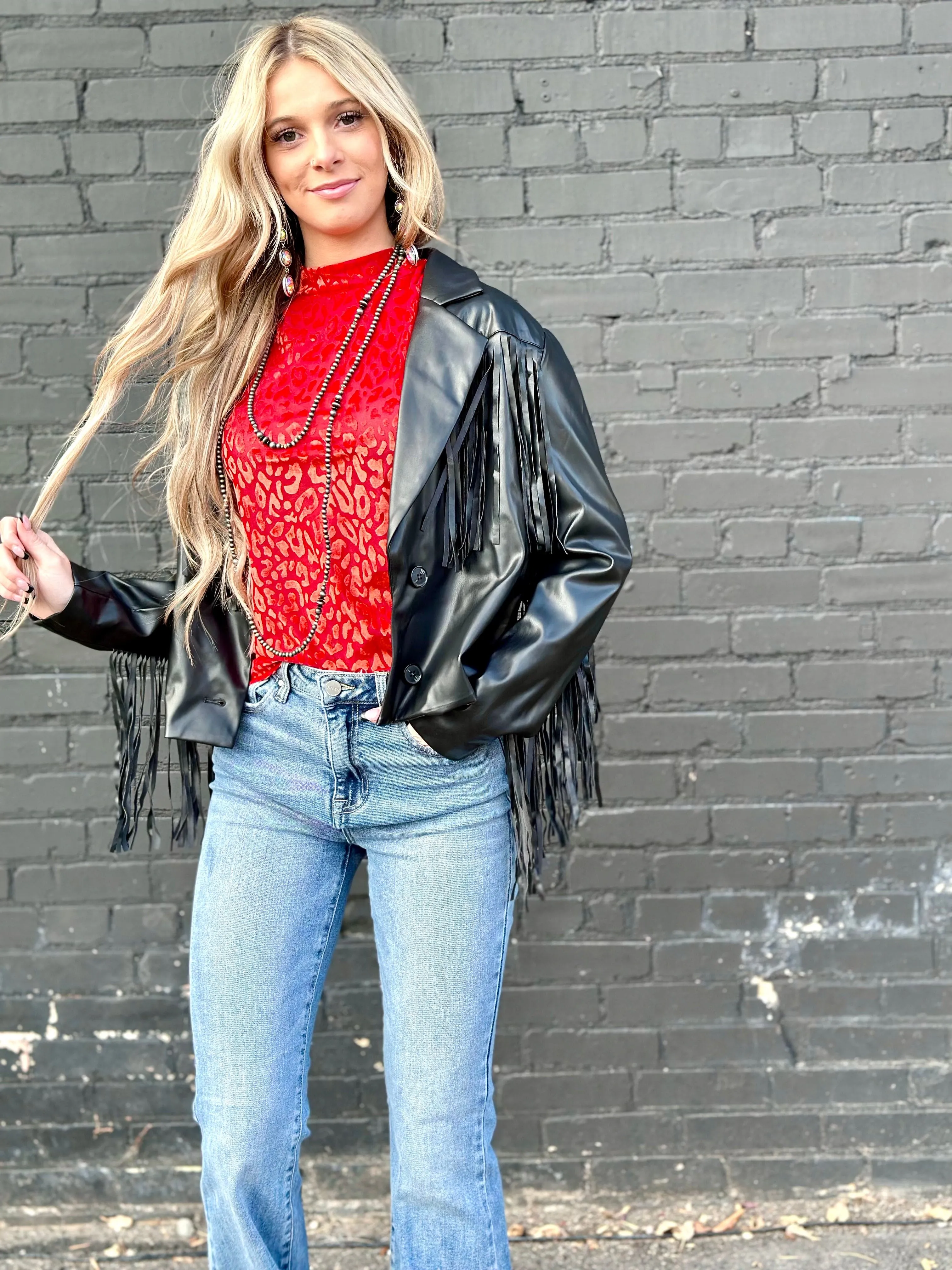 The Biker Babe Fringe Jacket