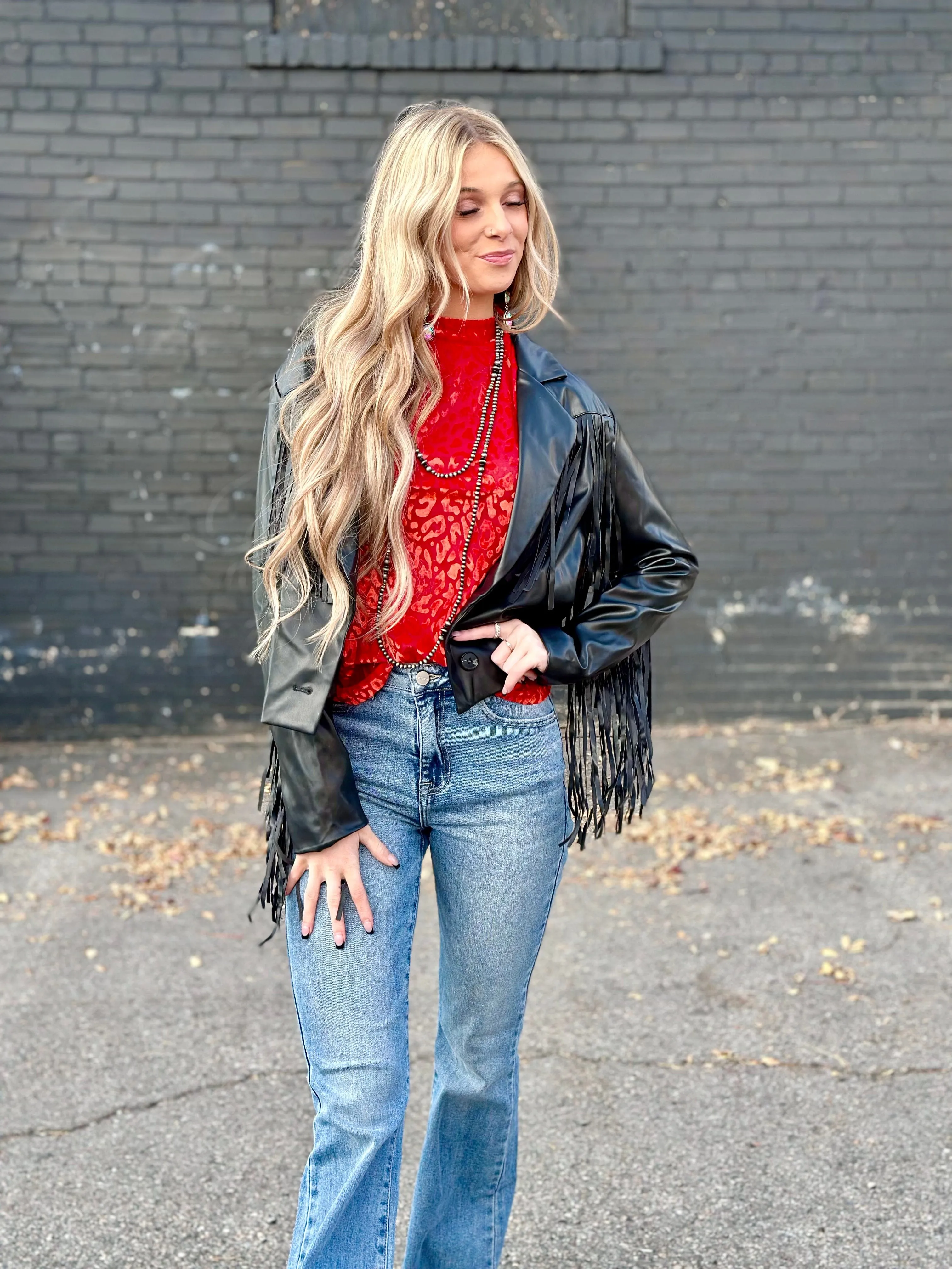 The Biker Babe Fringe Jacket