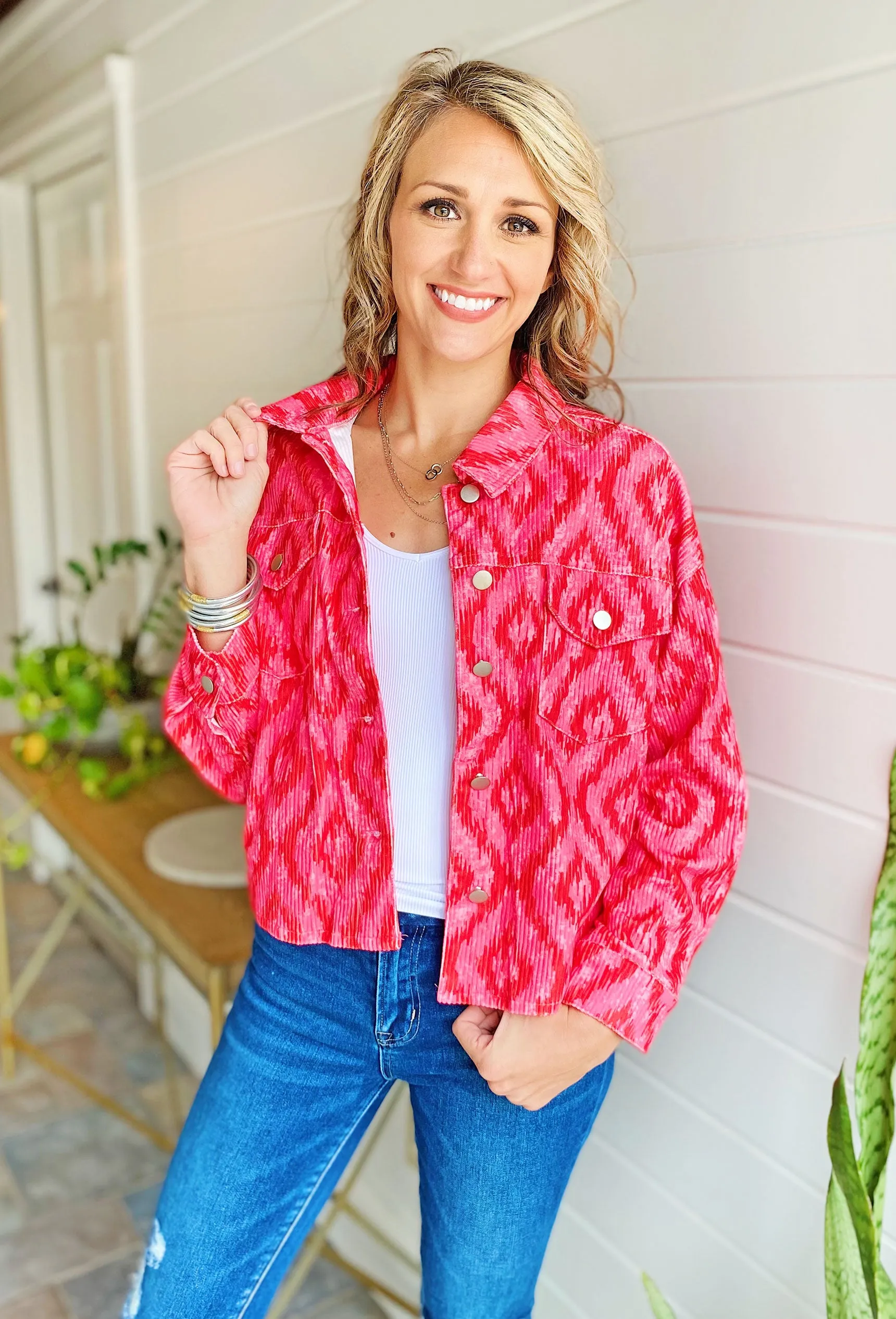 Think Pink Corduroy Jacket