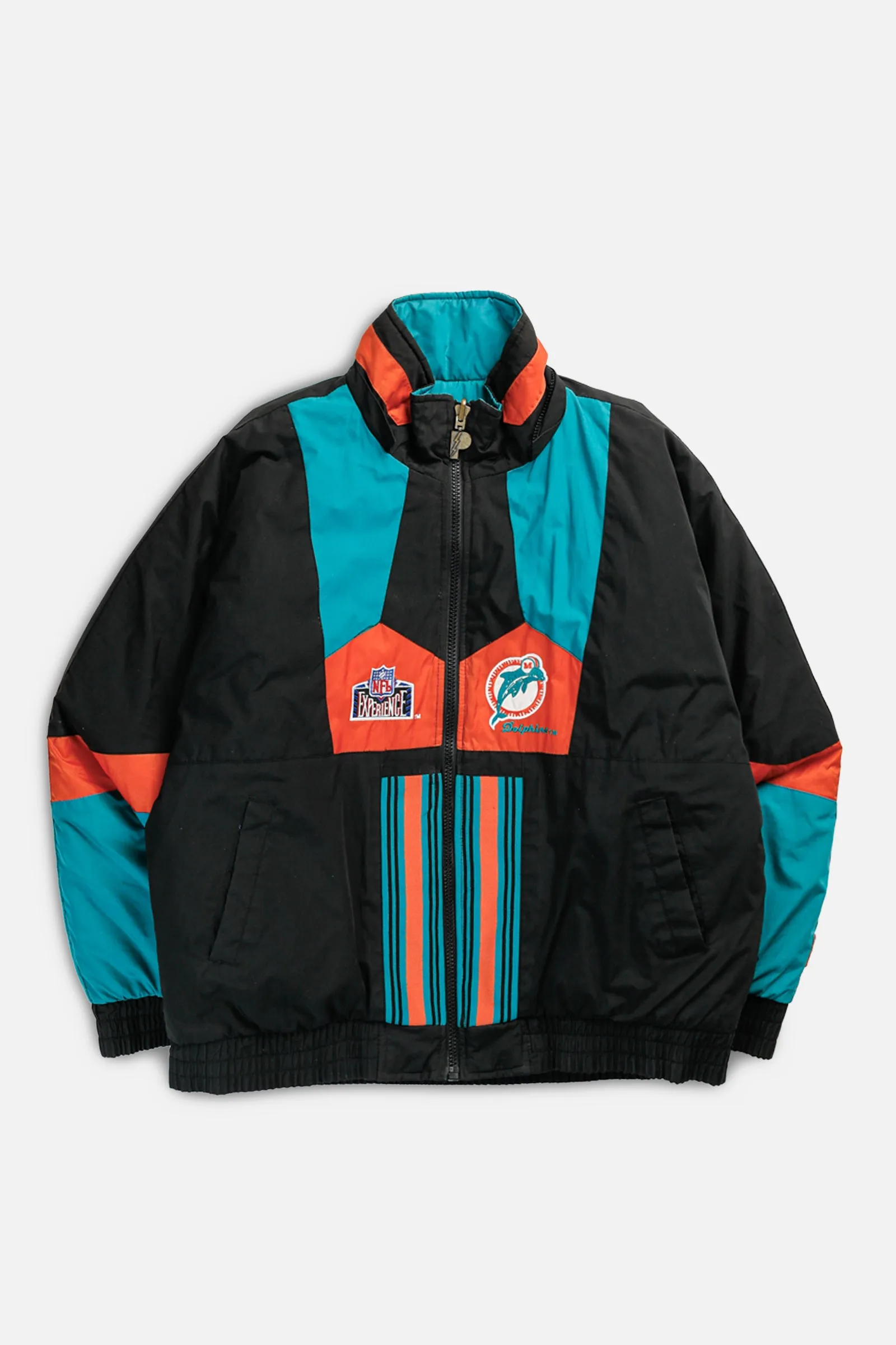 Vintage Miami Dolphins NFL Reversible Puffer Jacket - L