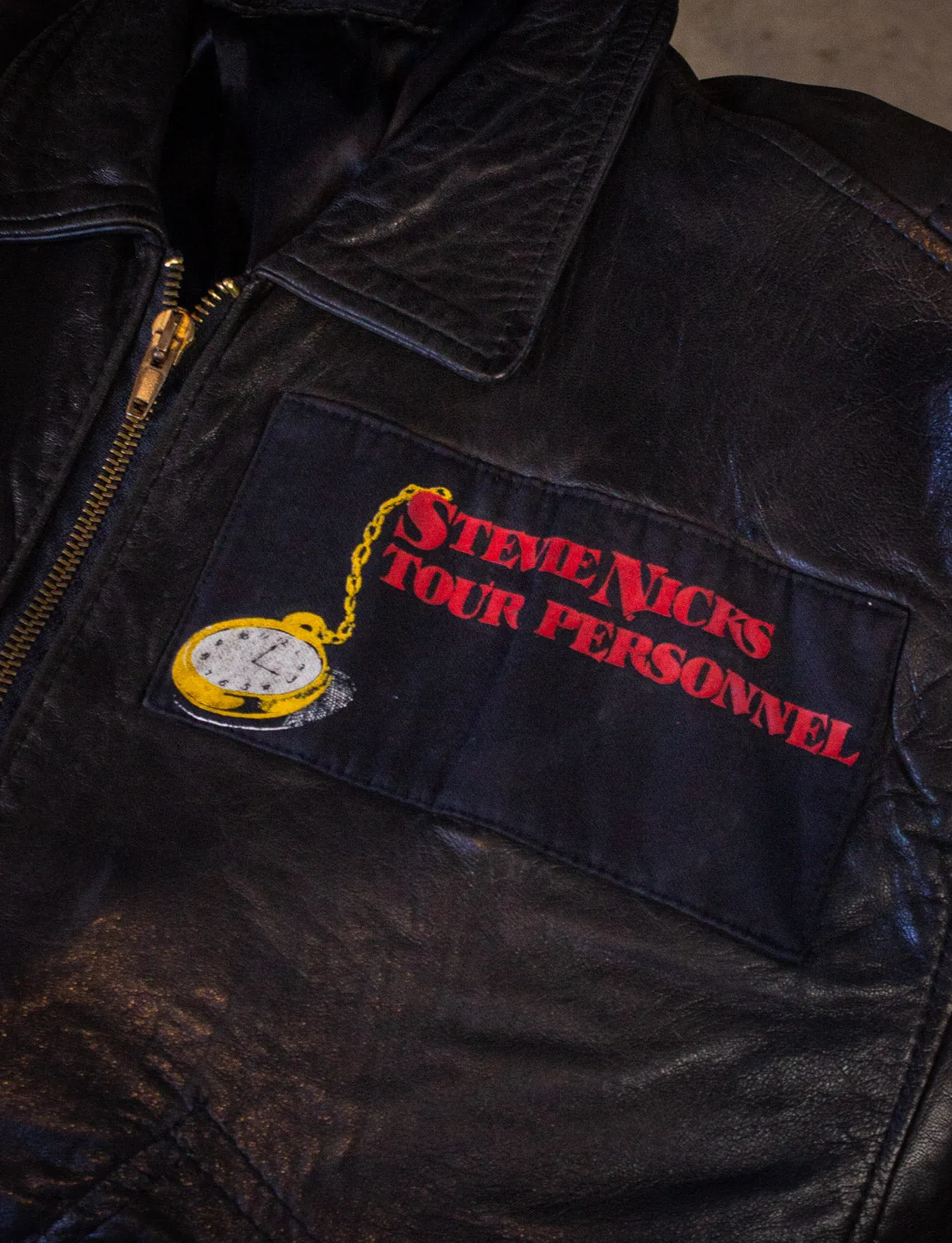 Vintage Stevie Nicks 1989 Tour Leather Crew Jacket Large