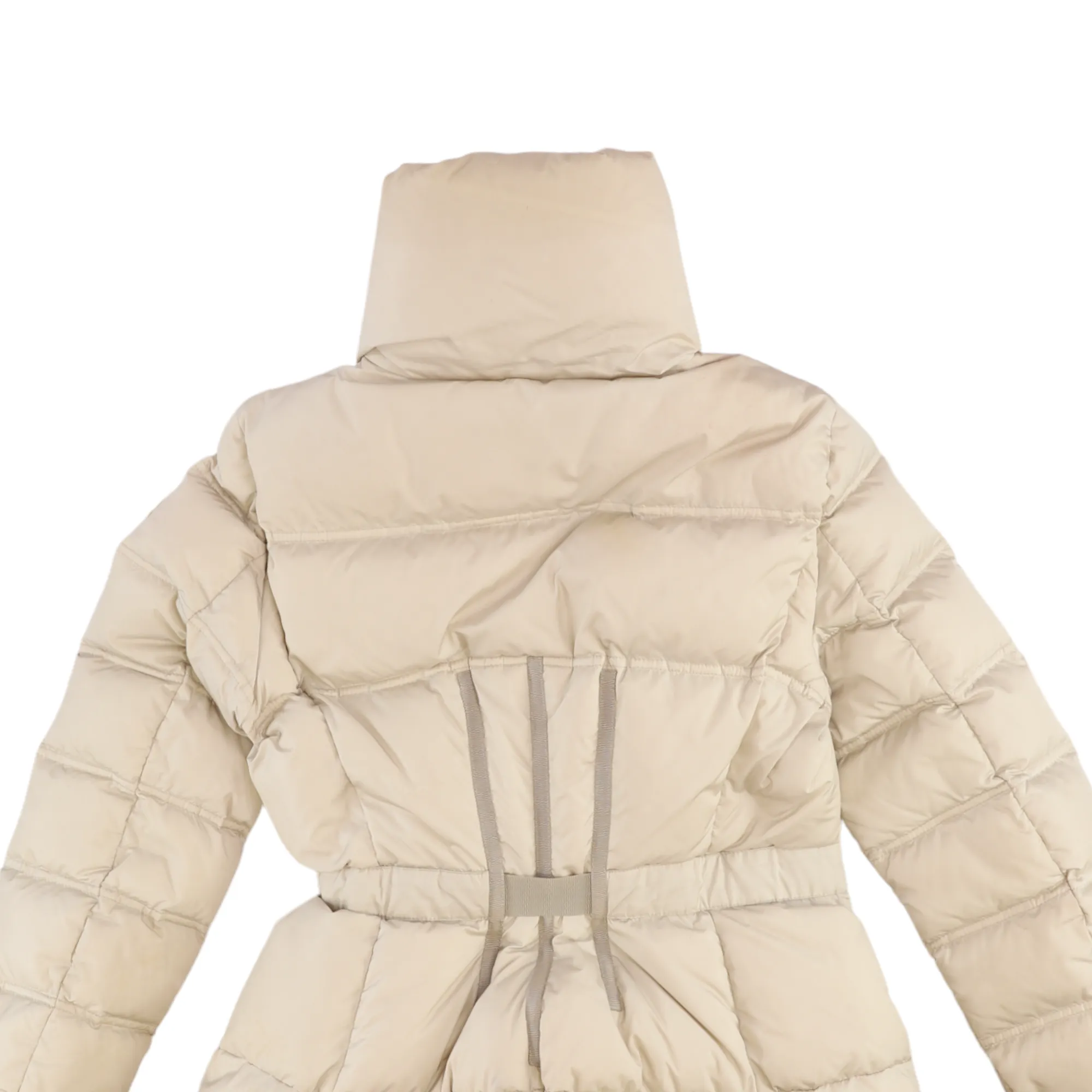 Women's Alouette Belted Down Jacket Cream Size 3 / UK 14