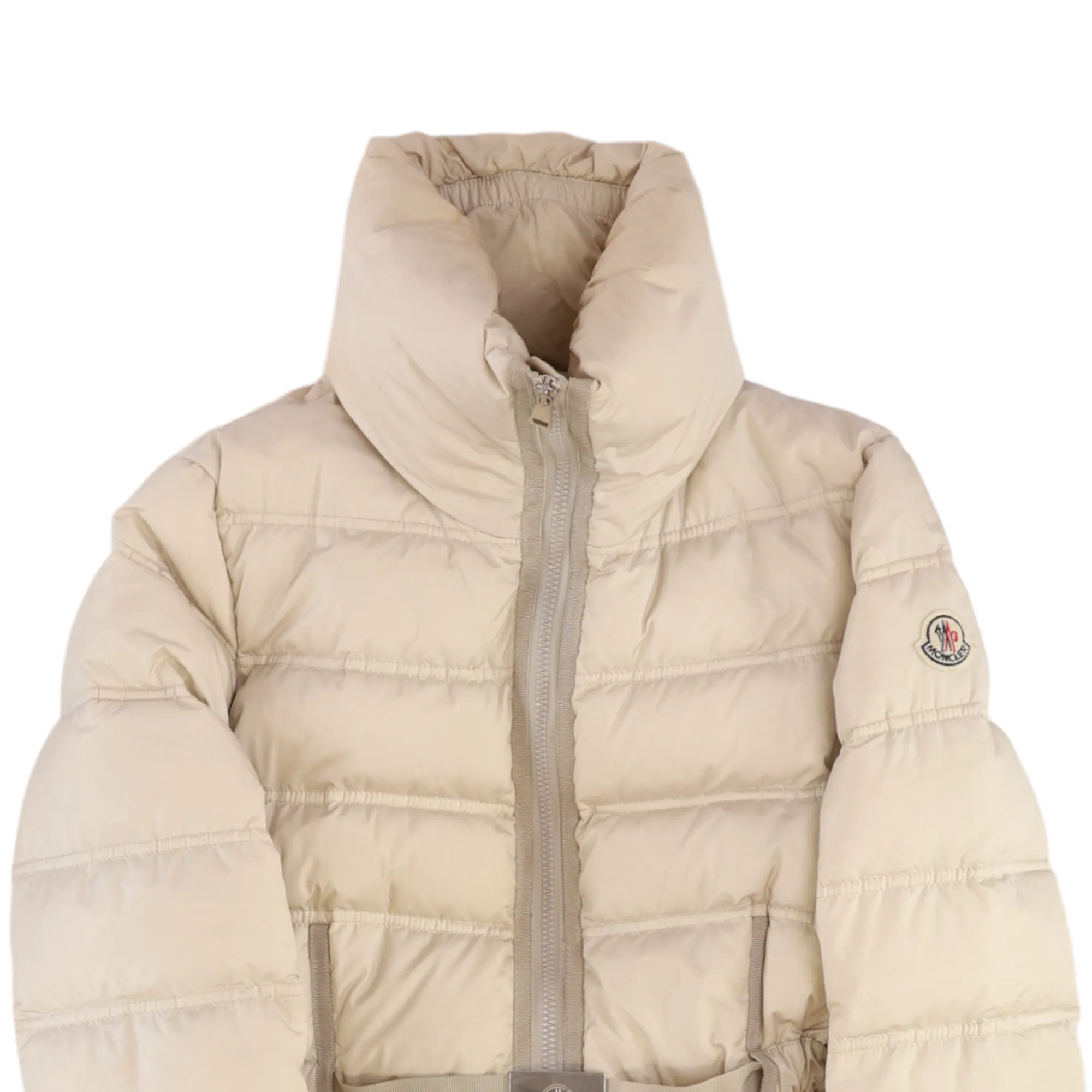 Women's Alouette Belted Down Jacket Cream Size 3 / UK 14